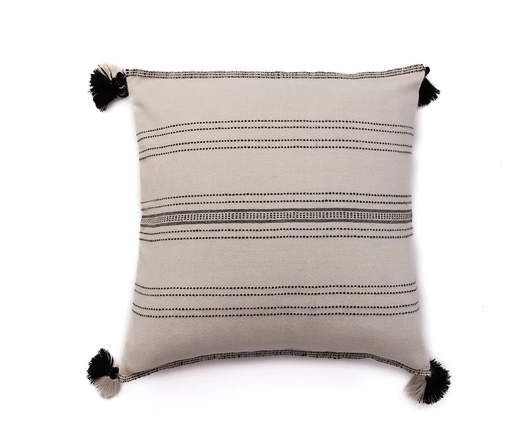 Miska Collection - Handloomed Alpaca - Ink & Ivory Pinstripe Pillow - Wholesale