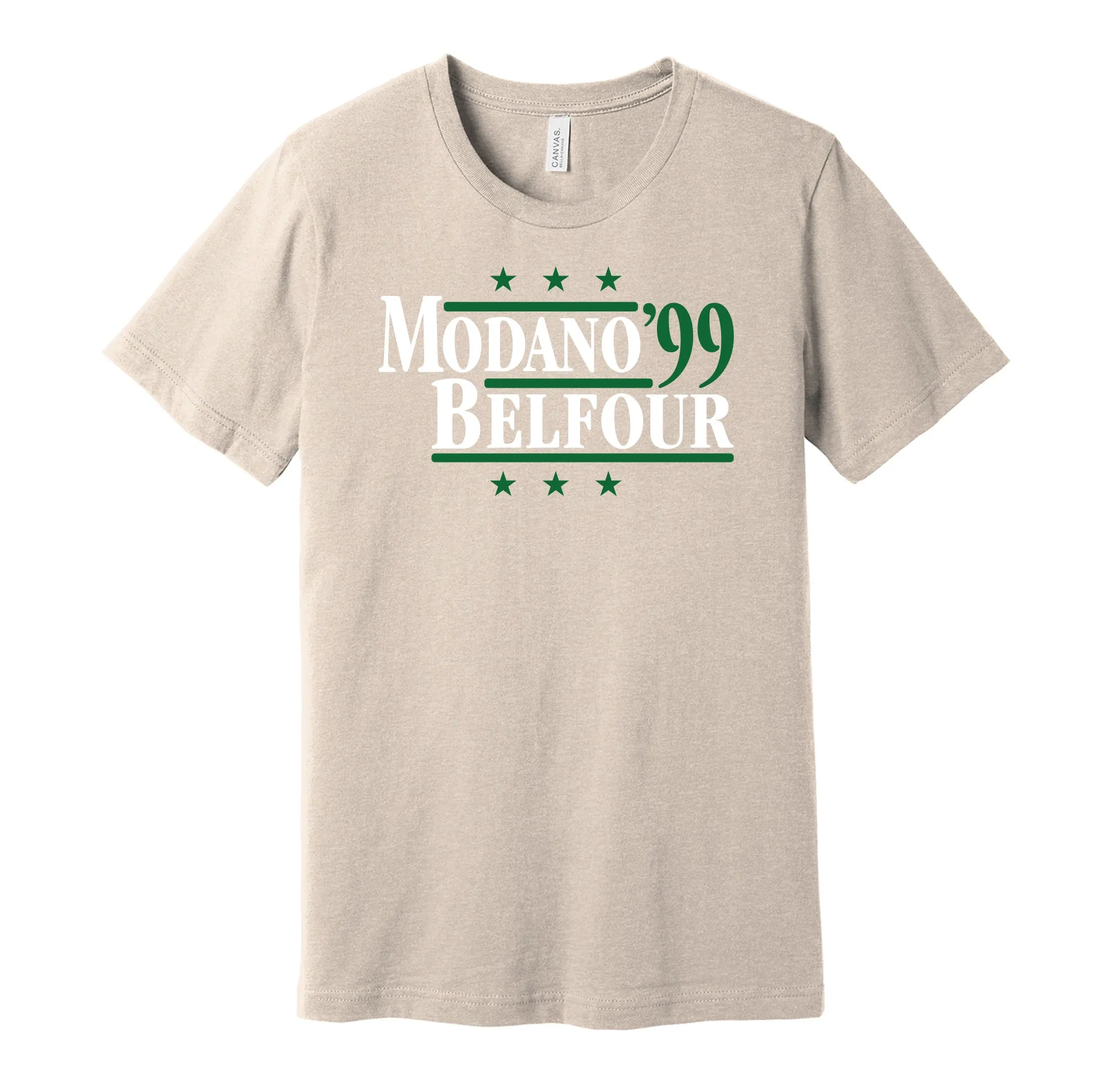 Modano & Belfour '99 - Dallas Hockey Legends Political Campaign Parody T-Shirt - Hyper Than Hype Shirts