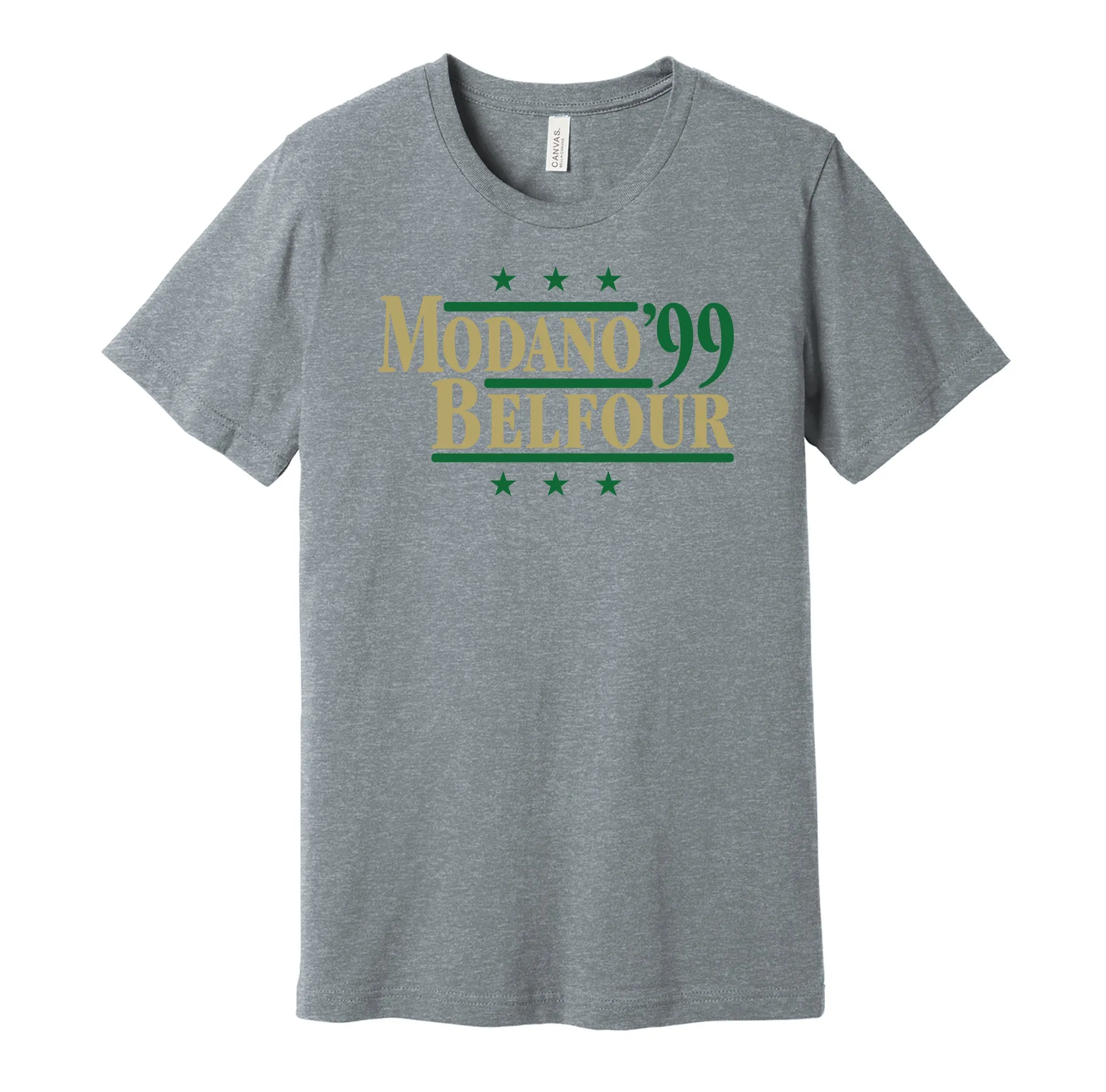 Modano & Belfour '99 - Dallas Hockey Legends Political Campaign Parody T-Shirt - Hyper Than Hype Shirts