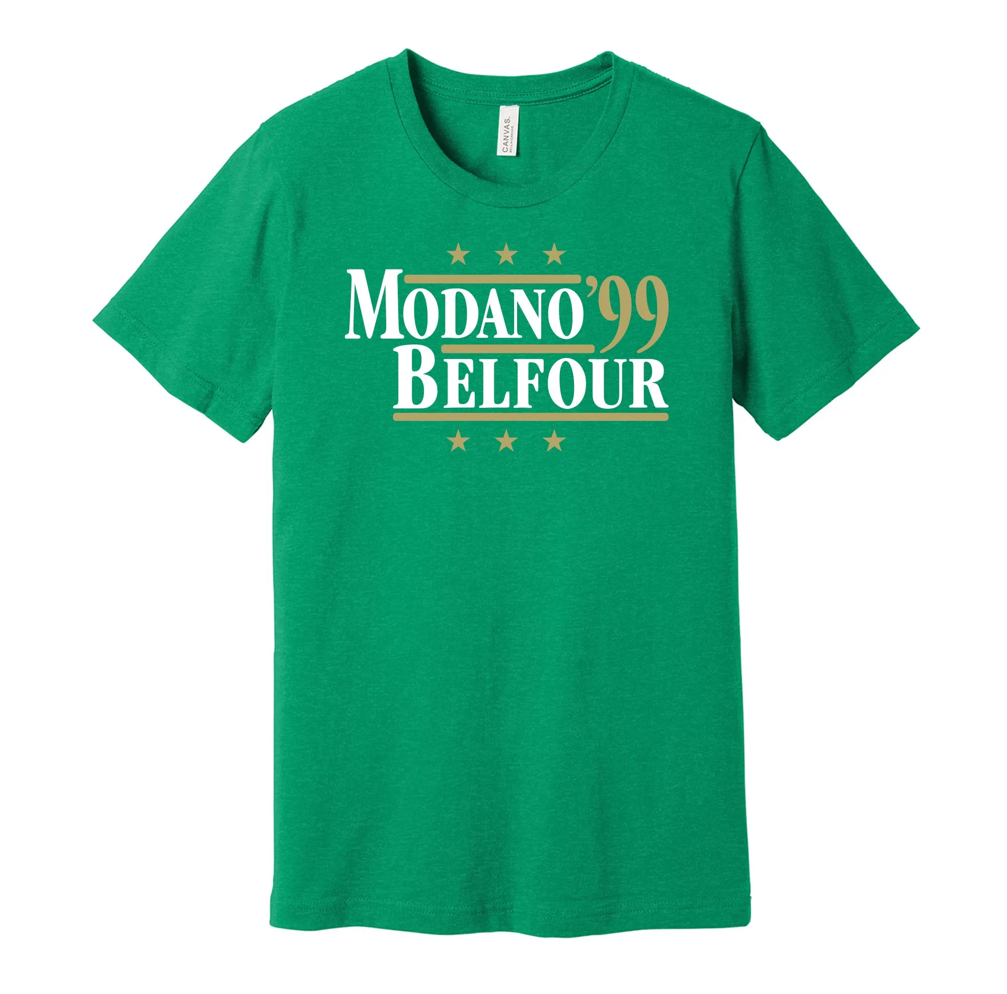 Modano & Belfour '99 - Dallas Hockey Legends Political Campaign Parody T-Shirt - Hyper Than Hype Shirts