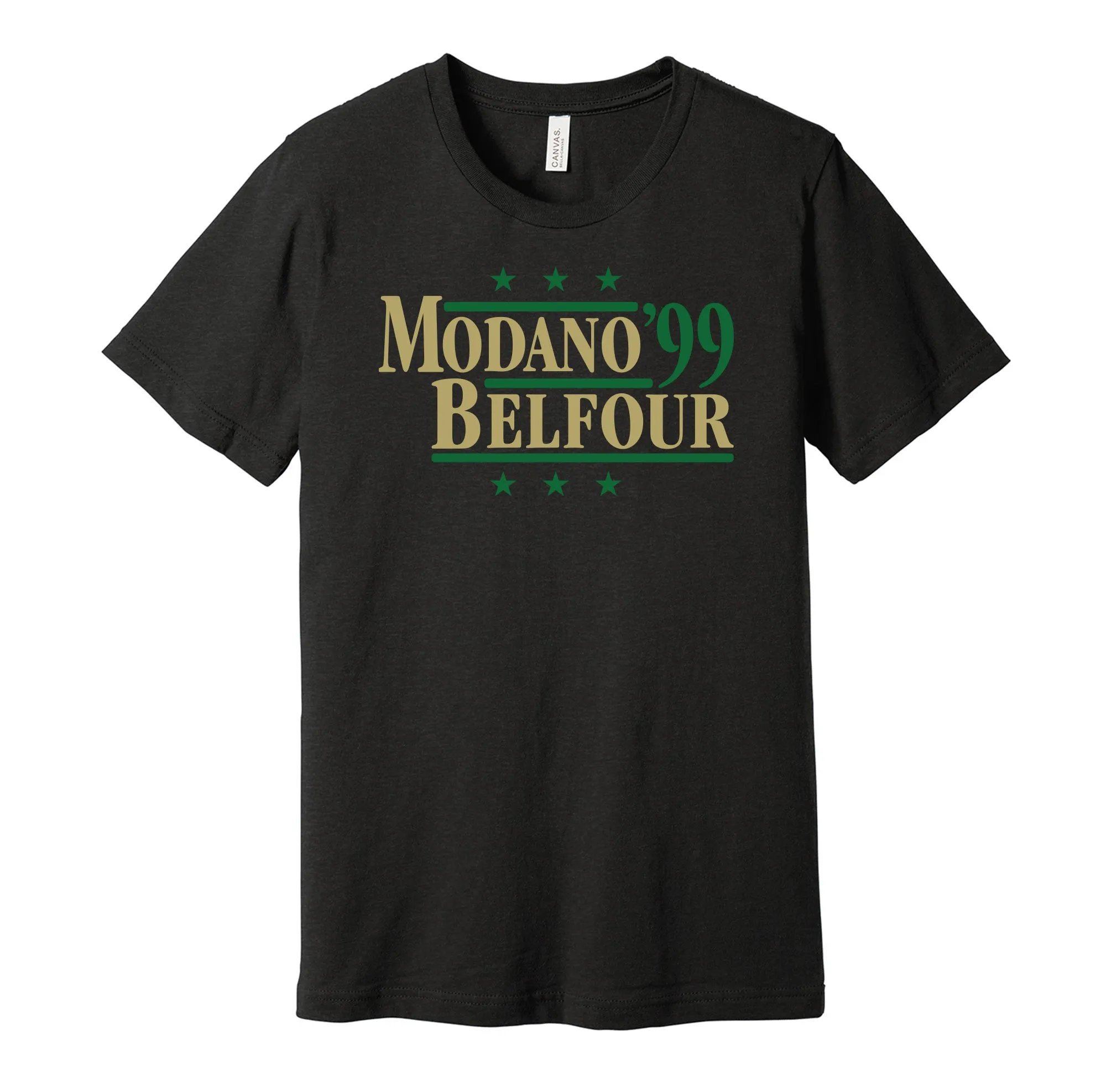 Modano & Belfour '99 - Dallas Hockey Legends Political Campaign Parody T-Shirt - Hyper Than Hype Shirts