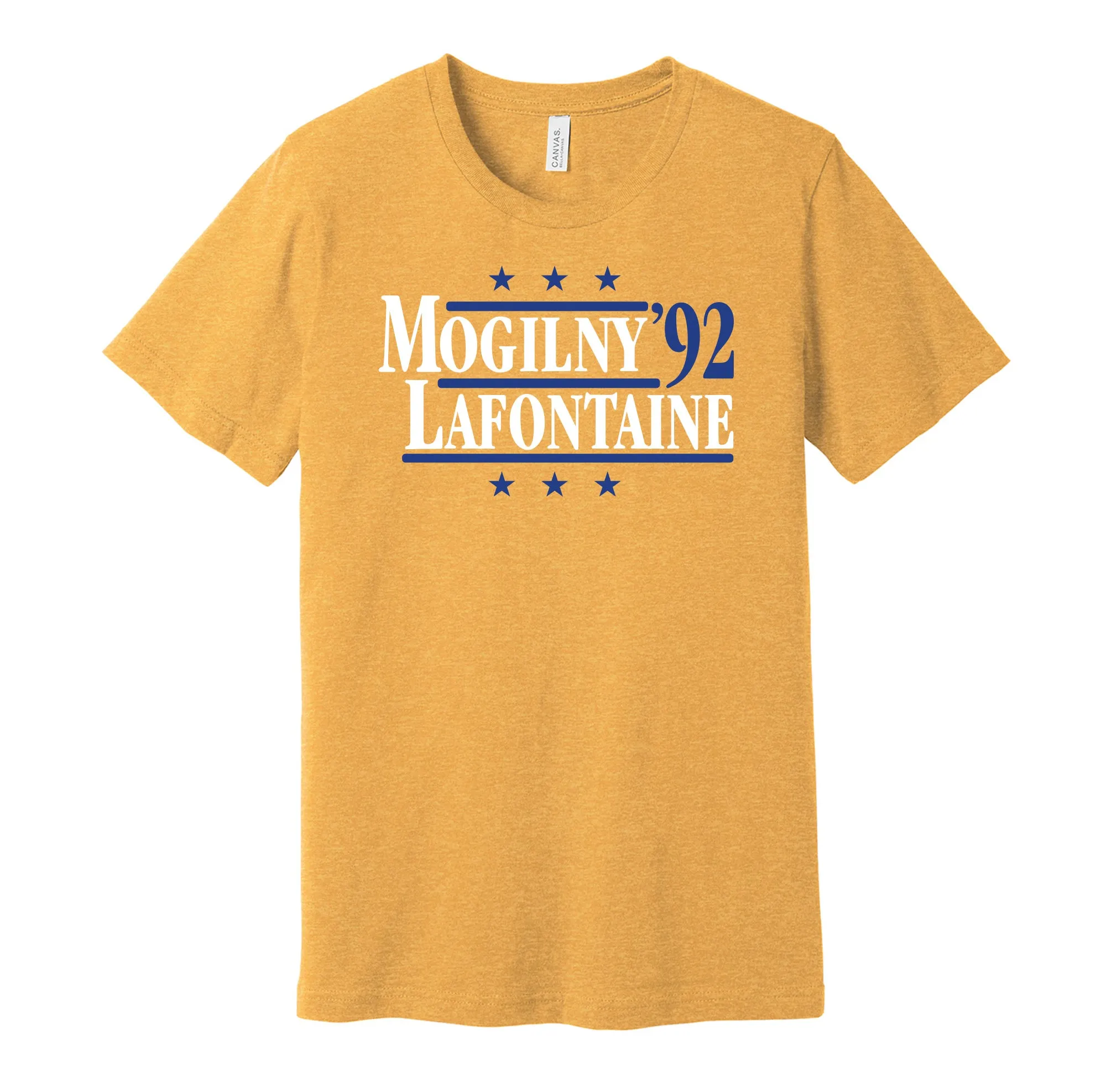 Mogilny & LaFontaine '92 - Buffalo Hockey Legends Political Campaign Parody T-Shirt - Hyper Than Hype Shirts