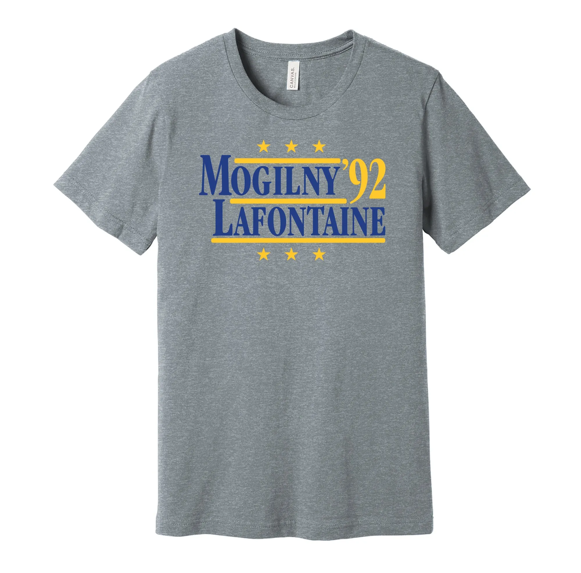 Mogilny & LaFontaine '92 - Buffalo Hockey Legends Political Campaign Parody T-Shirt - Hyper Than Hype Shirts