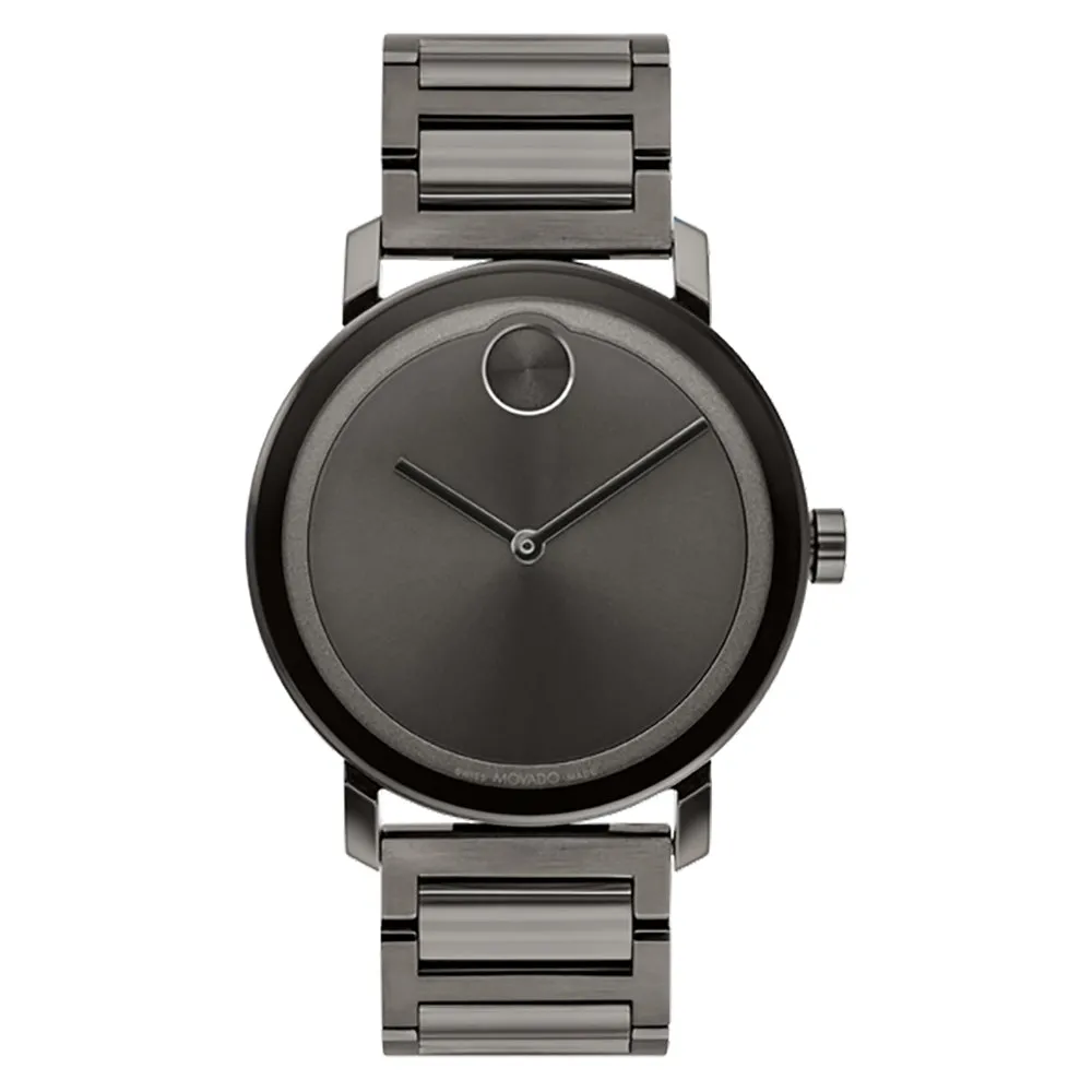Movado Bold Men's Watch Grey Tone Case Quartz