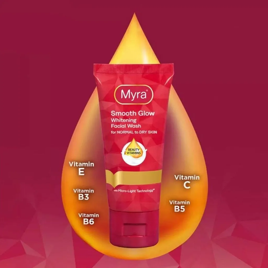 Myra Smooth Glow Whitening Facial Wash 50ml