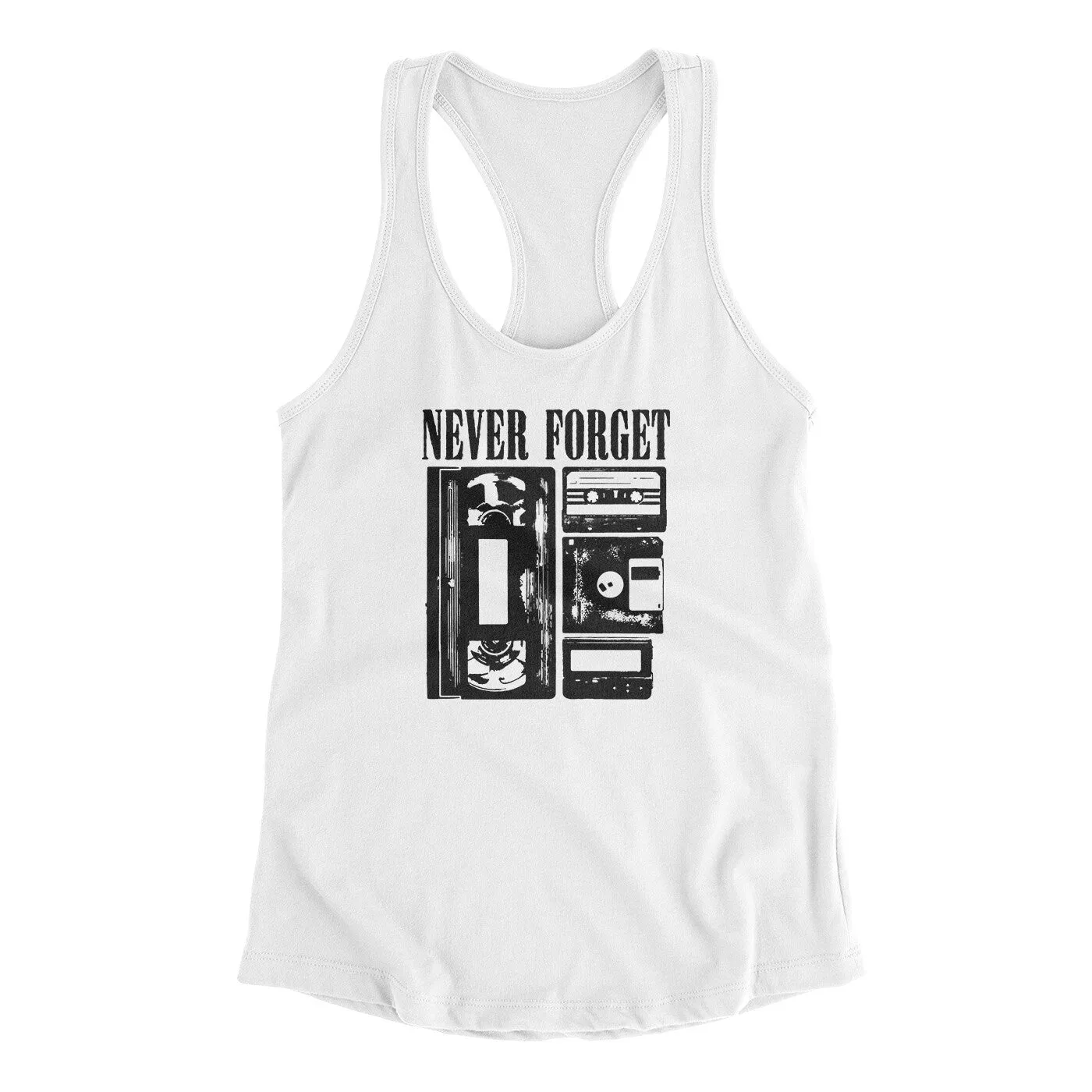 Never Forget Funny Women's Racerback Tank