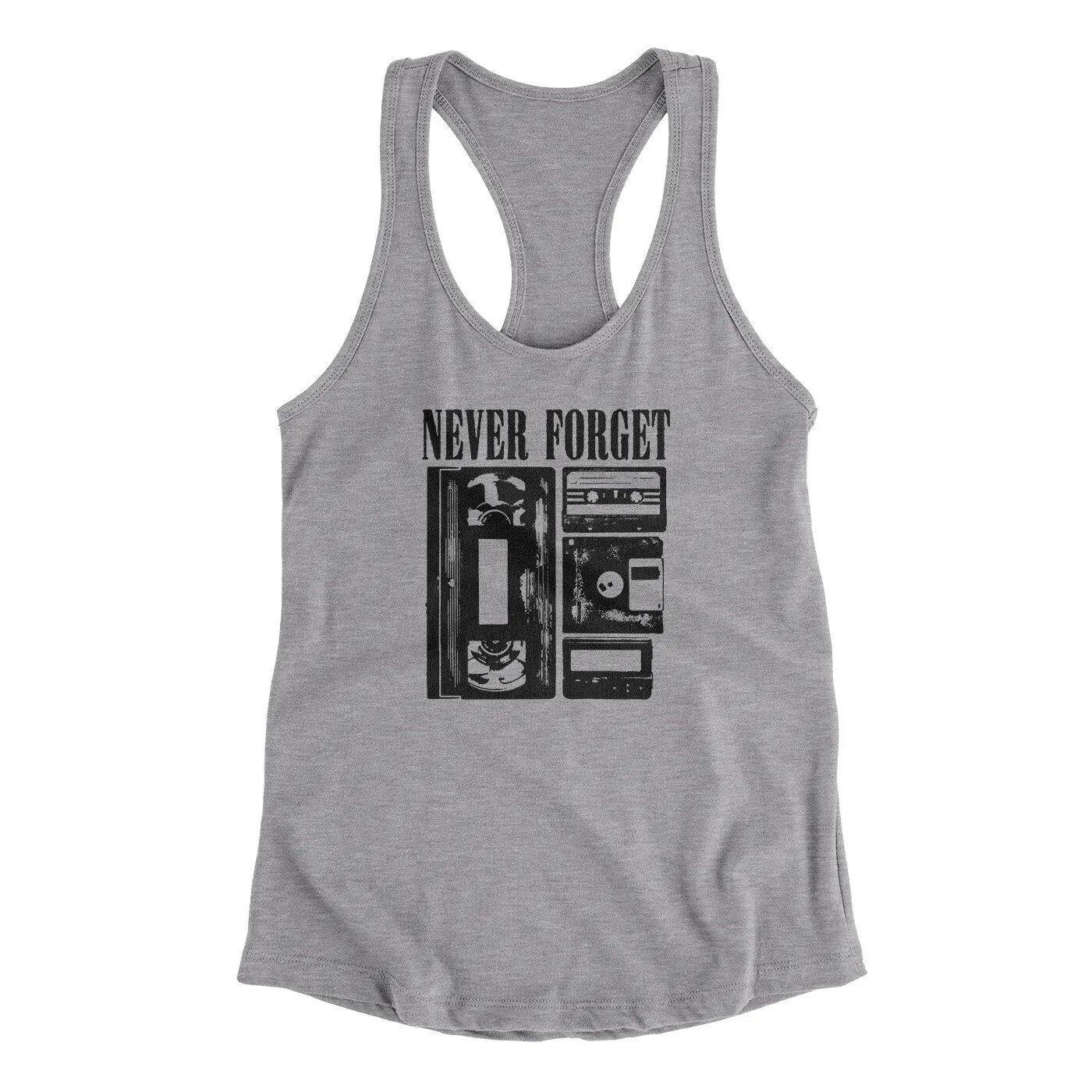 Never Forget Funny Women's Racerback Tank