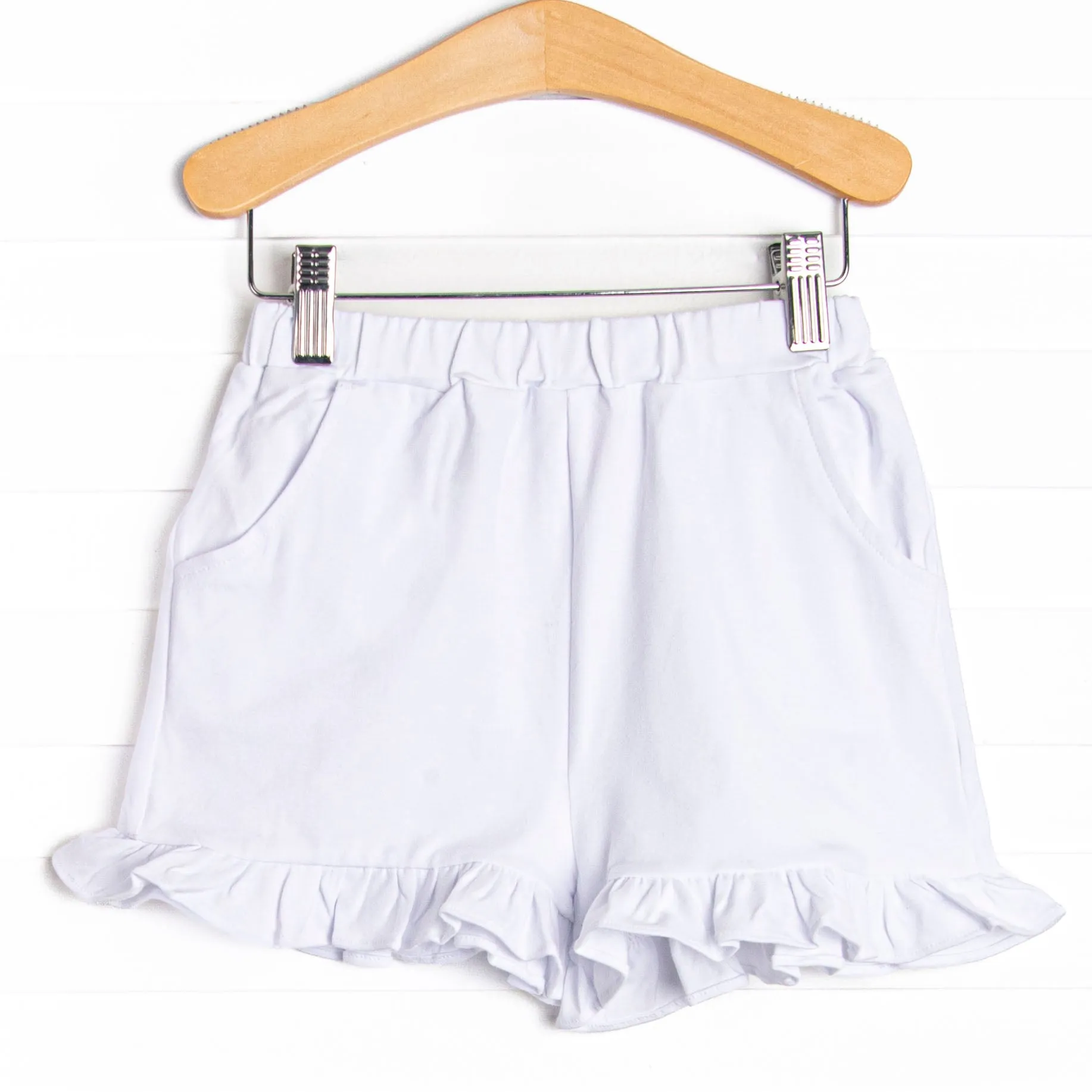 Nora Knit Ruffle Pocket Shorts, (6 Colors)
