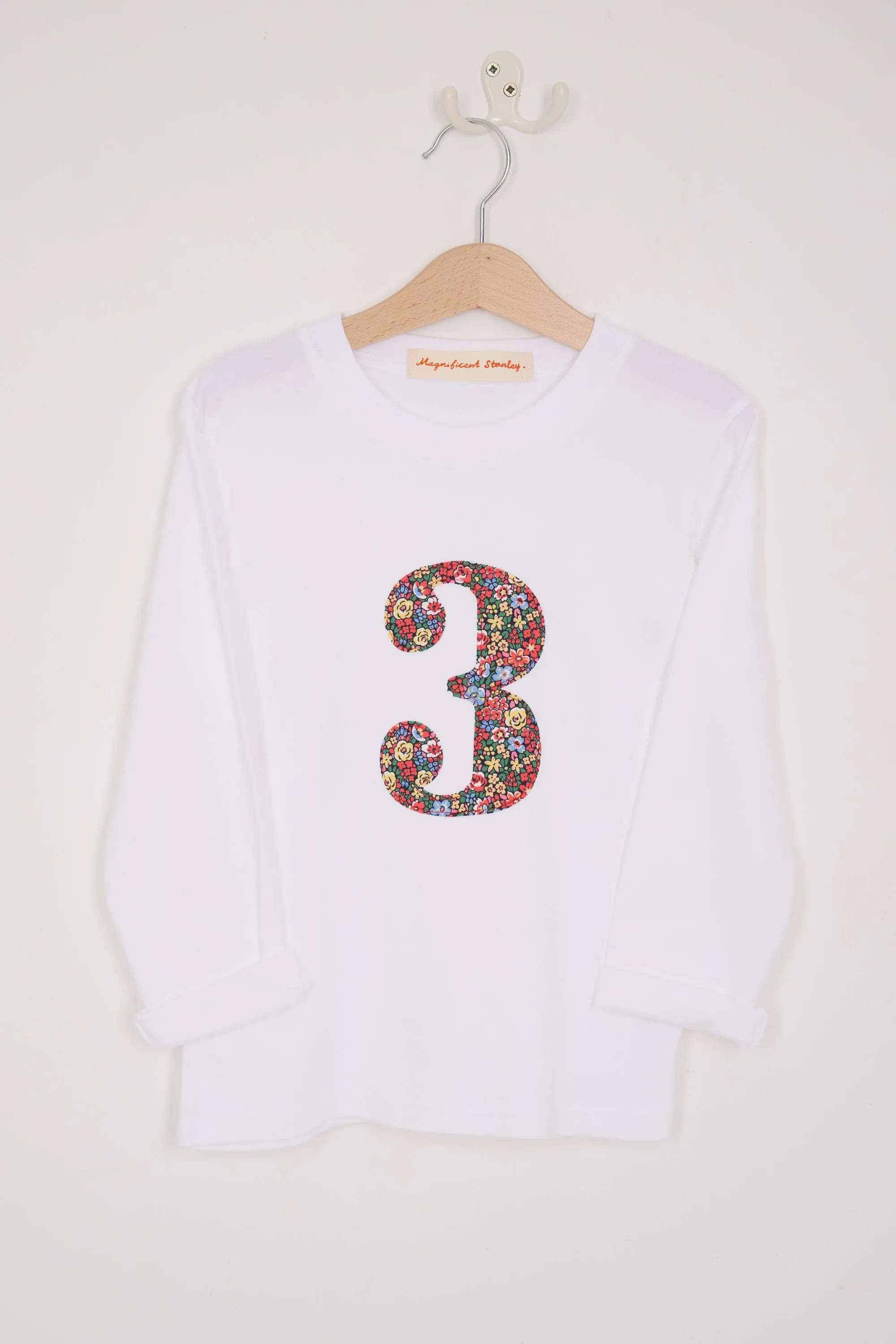 Number White T-Shirt in Emma Louise Liberty Print