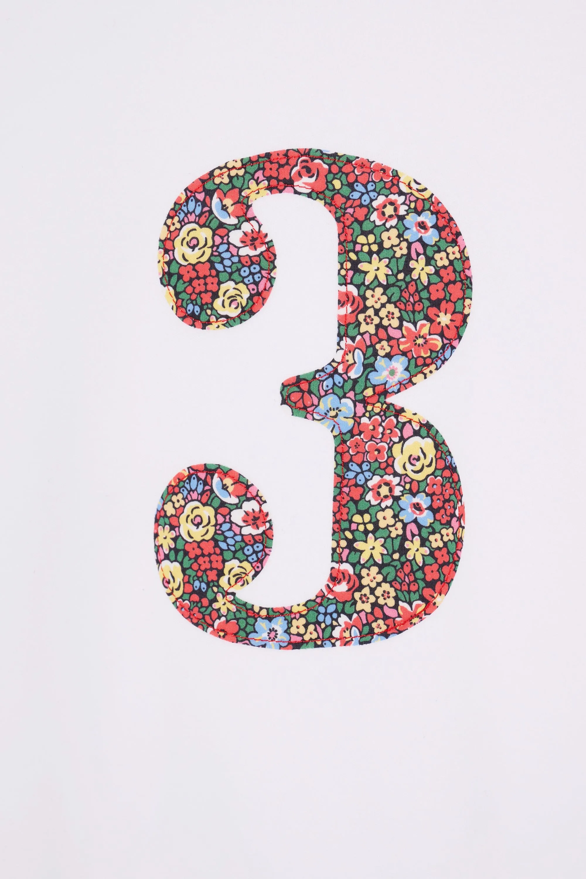 Number White T-Shirt in Emma Louise Liberty Print