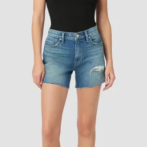 NWT- HUDSON Devon Distressed Denim Shorts in Love Theme
