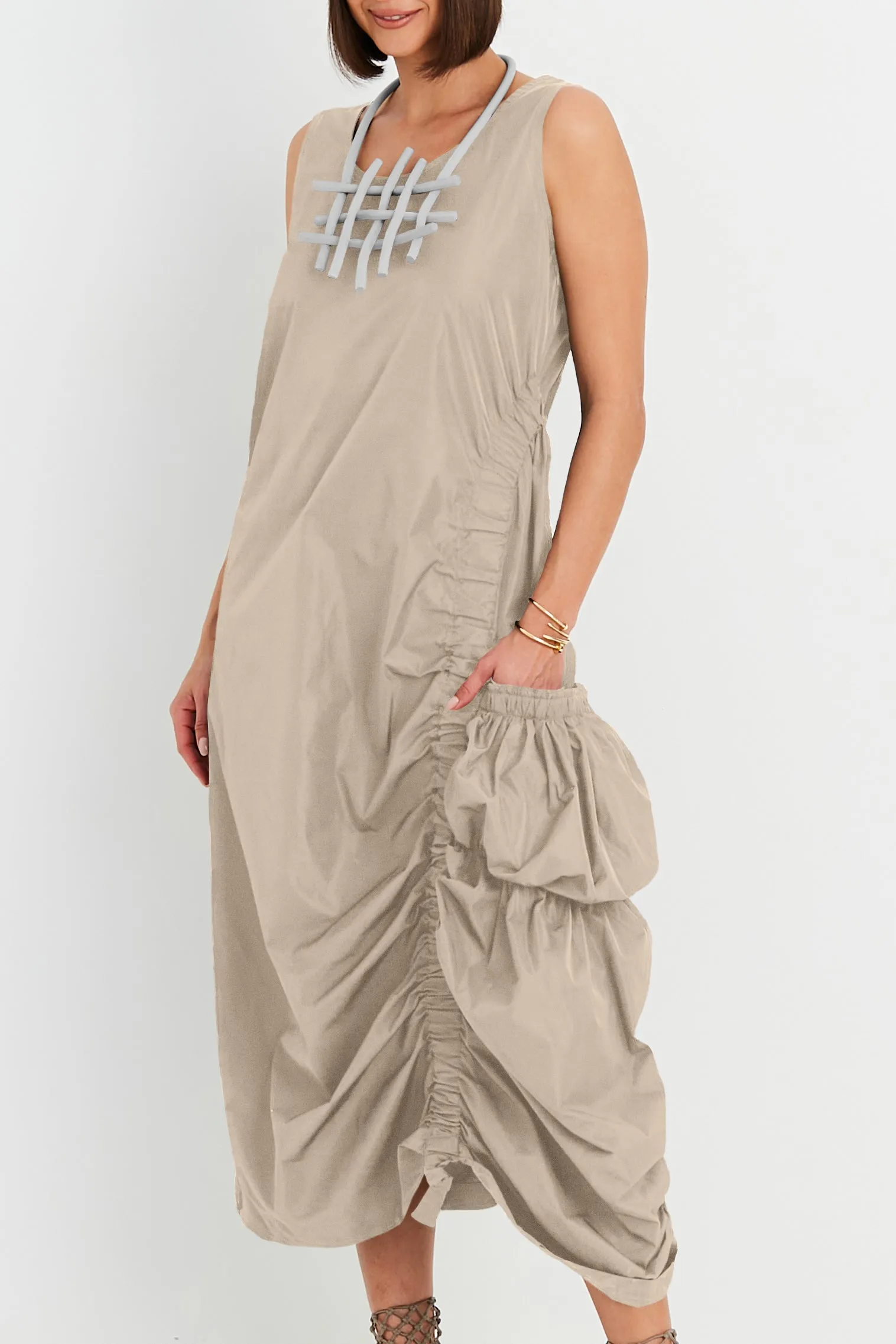 Nylon Big Pocket Dress