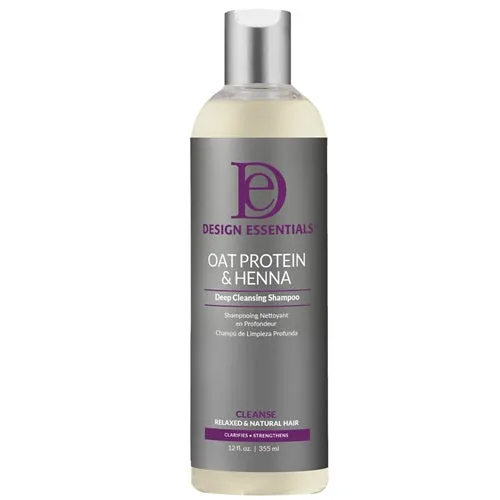 Oat Protein & Henna Deep Cleansing Shampoo 12oz by DESIGN ESSENTIALS