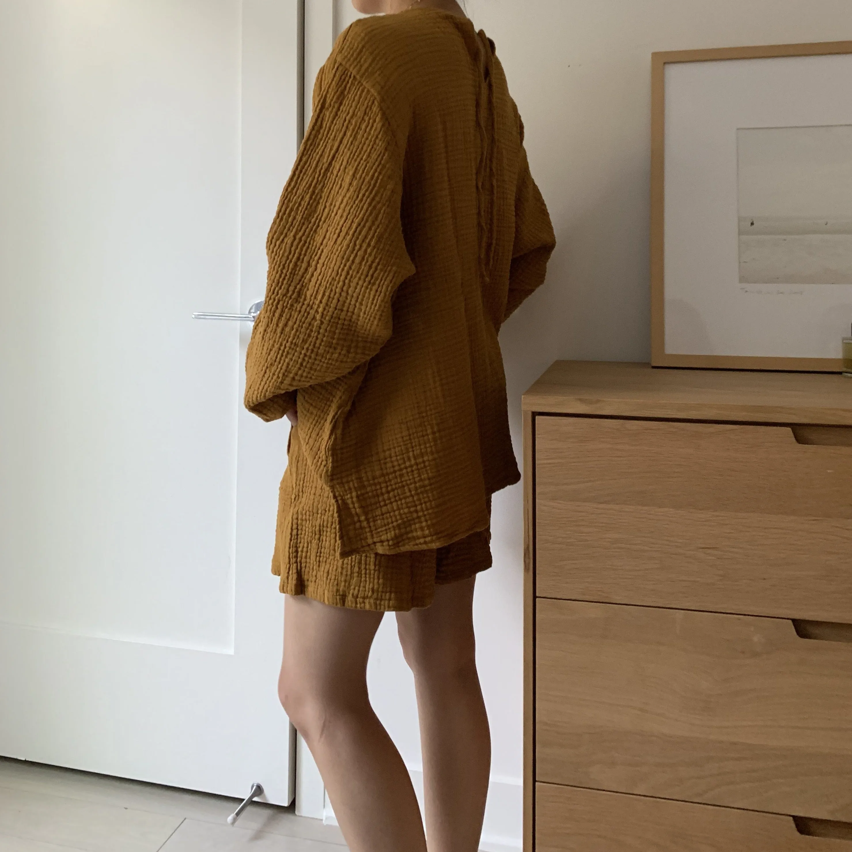 October Top Mustard