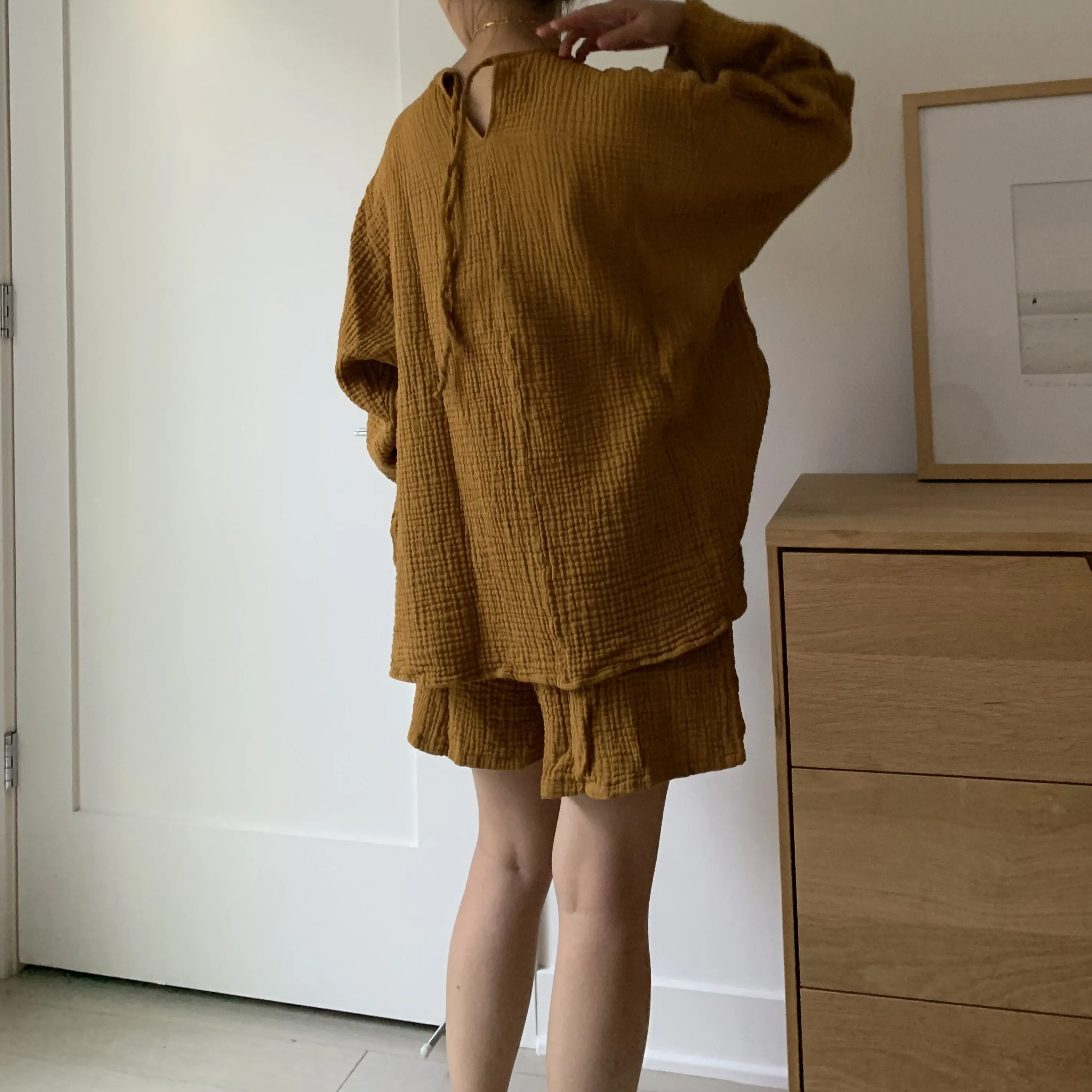 October Top Mustard