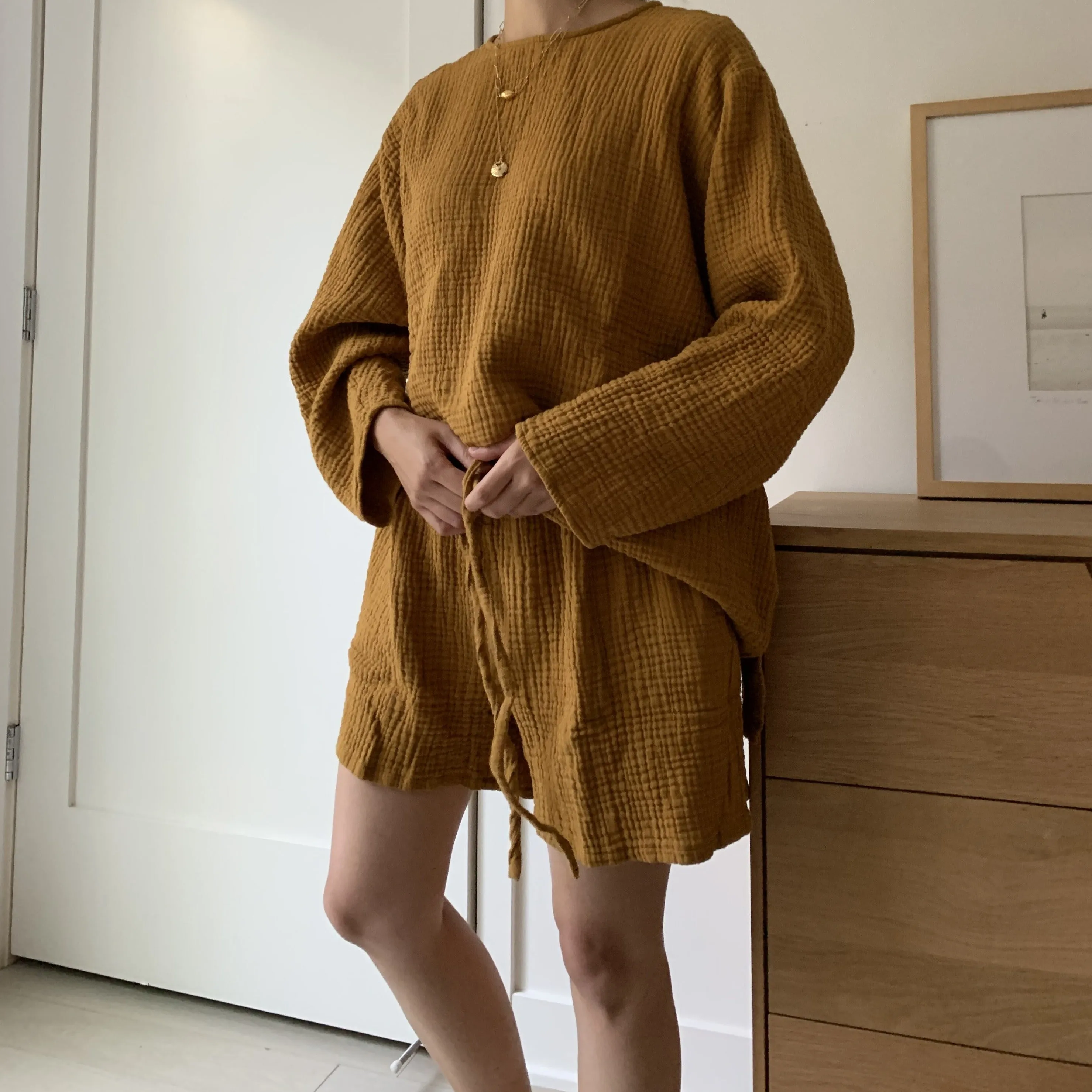 October Top Mustard