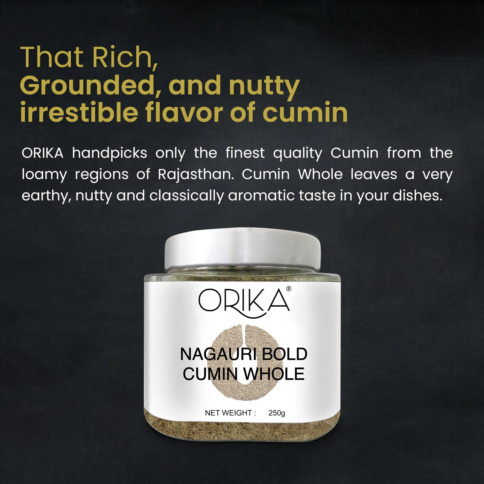 Orika Nagauri Bold Cumin Whole, 250gm