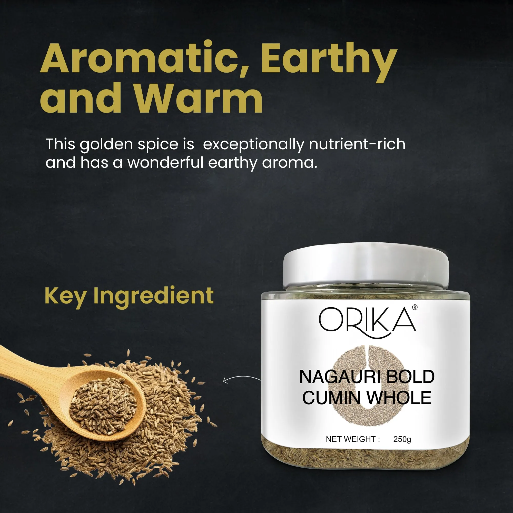 Orika Nagauri Bold Cumin Whole, 250gm