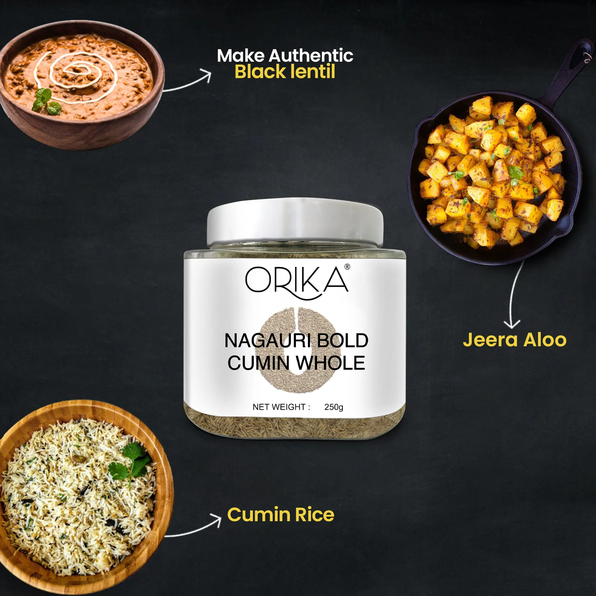 Orika Nagauri Bold Cumin Whole, 250gm