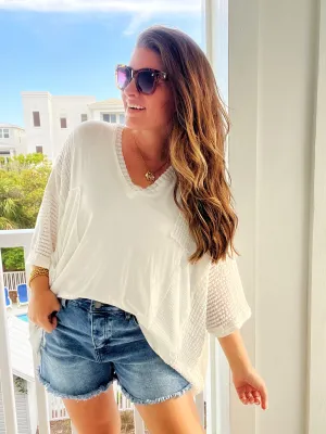 Oversized Multi-Textured Top from POL
