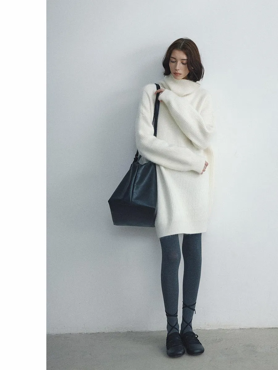 Oversized Turtleneck Sweater Dress