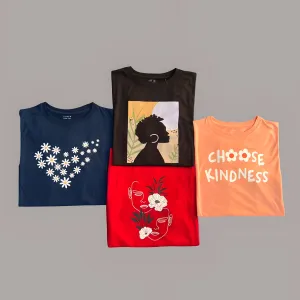 (PACK OF 4) COTTON TEE-FT