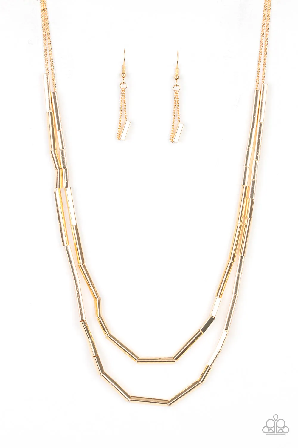 Paparazzi - A Pipe Dream - Gold Necklace
