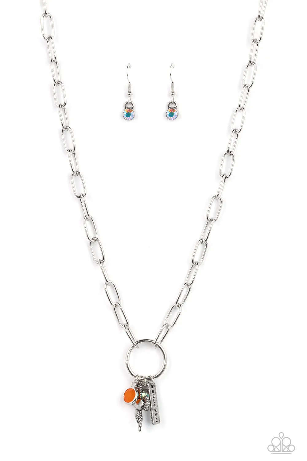 Paparazzi Inspired Songbird - Orange Necklace