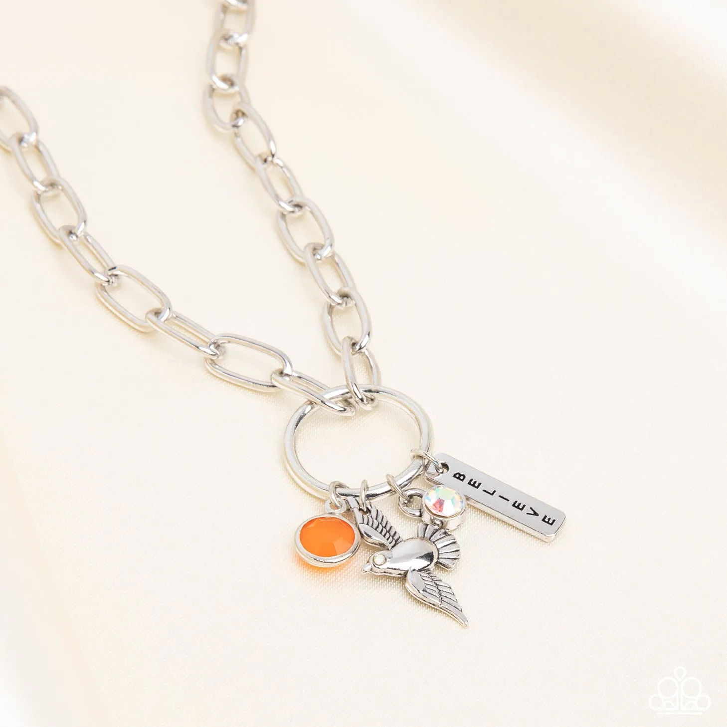 Paparazzi Inspired Songbird - Orange Necklace