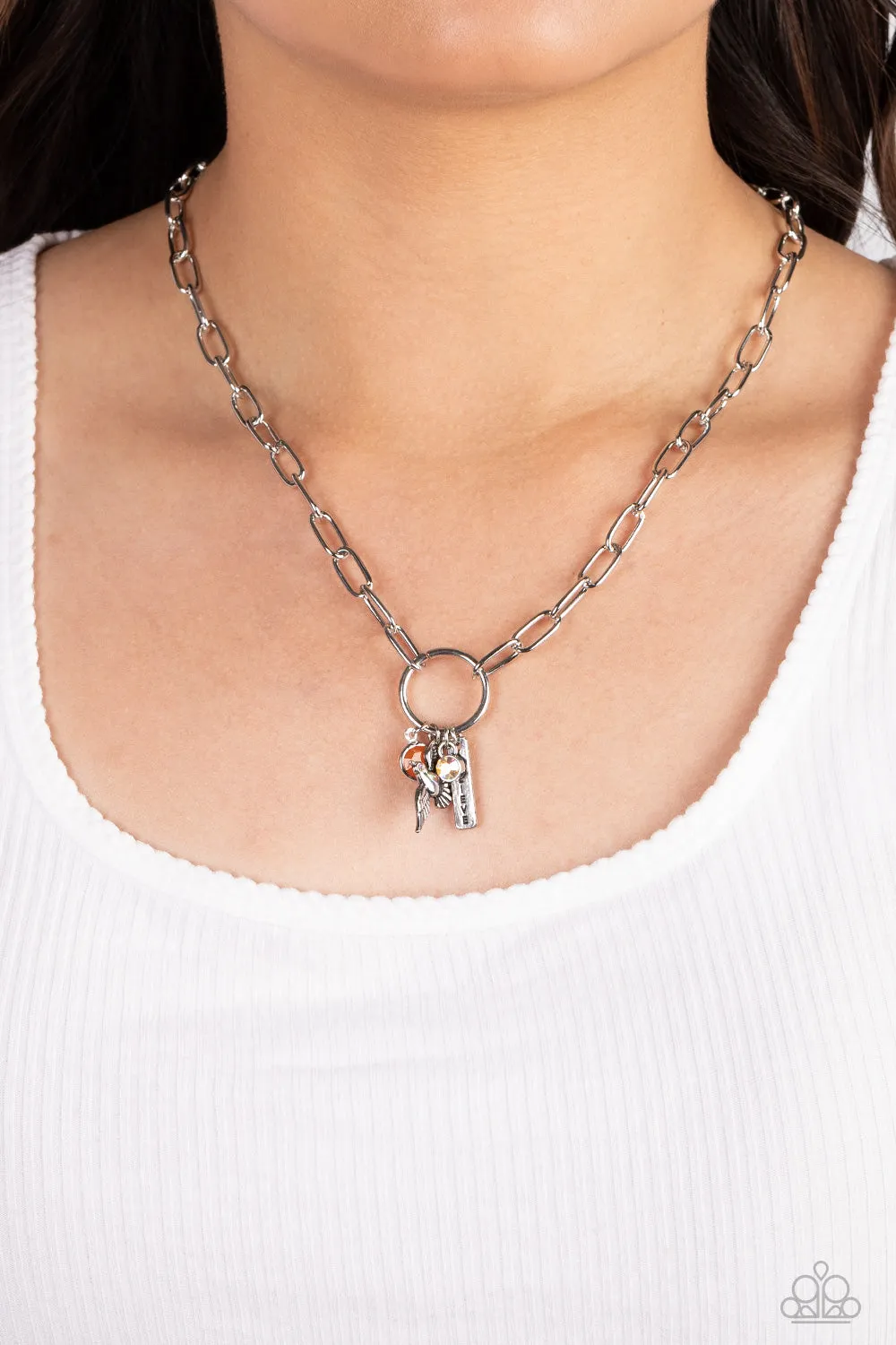 Paparazzi Inspired Songbird - Orange Necklace