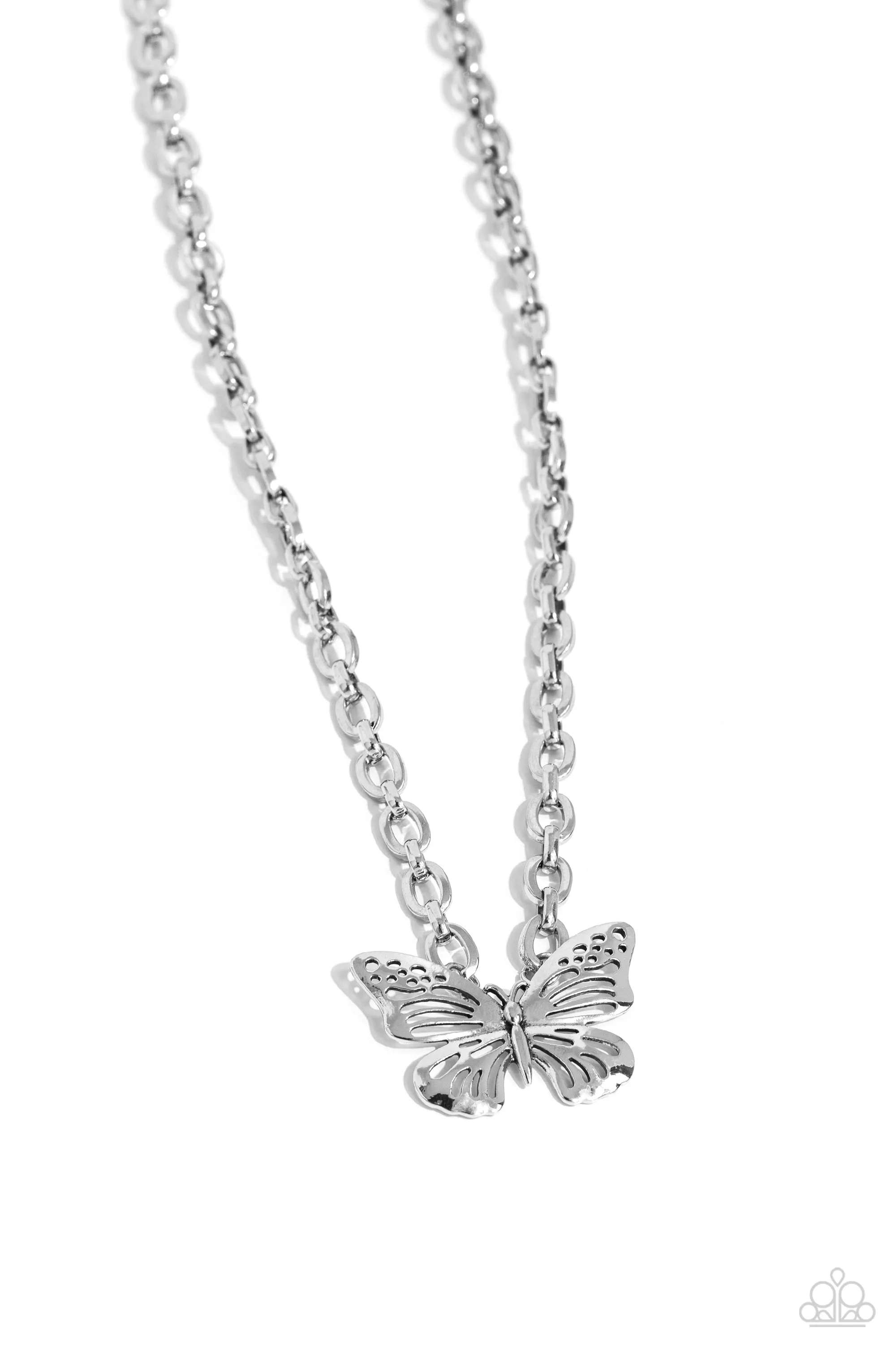 Paparazzi Midair Monochromatic Necklace Silver