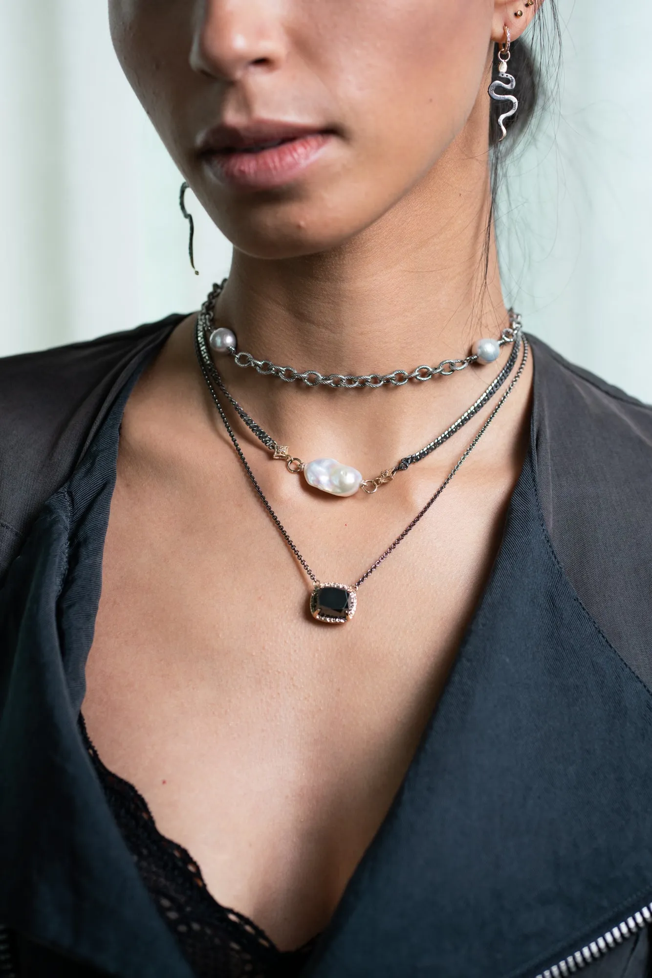 Pearl Station Chain Necklace