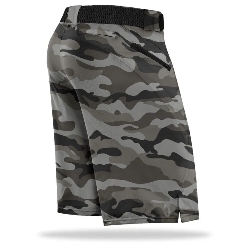 Performance Shorts | Grey Military Camo | Silver SA Shield