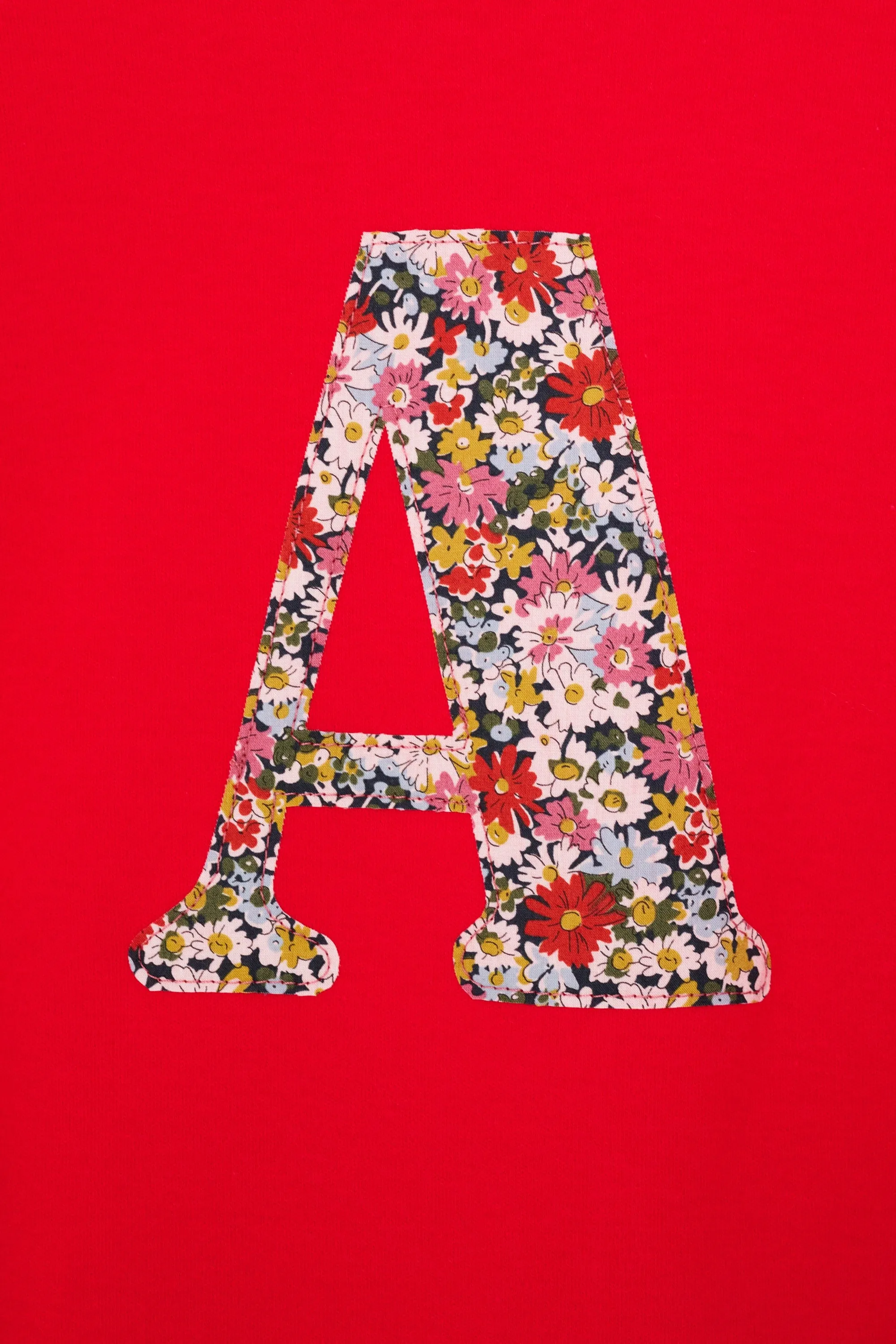 Personalised Red T-Shirt in Libby Liberty Print