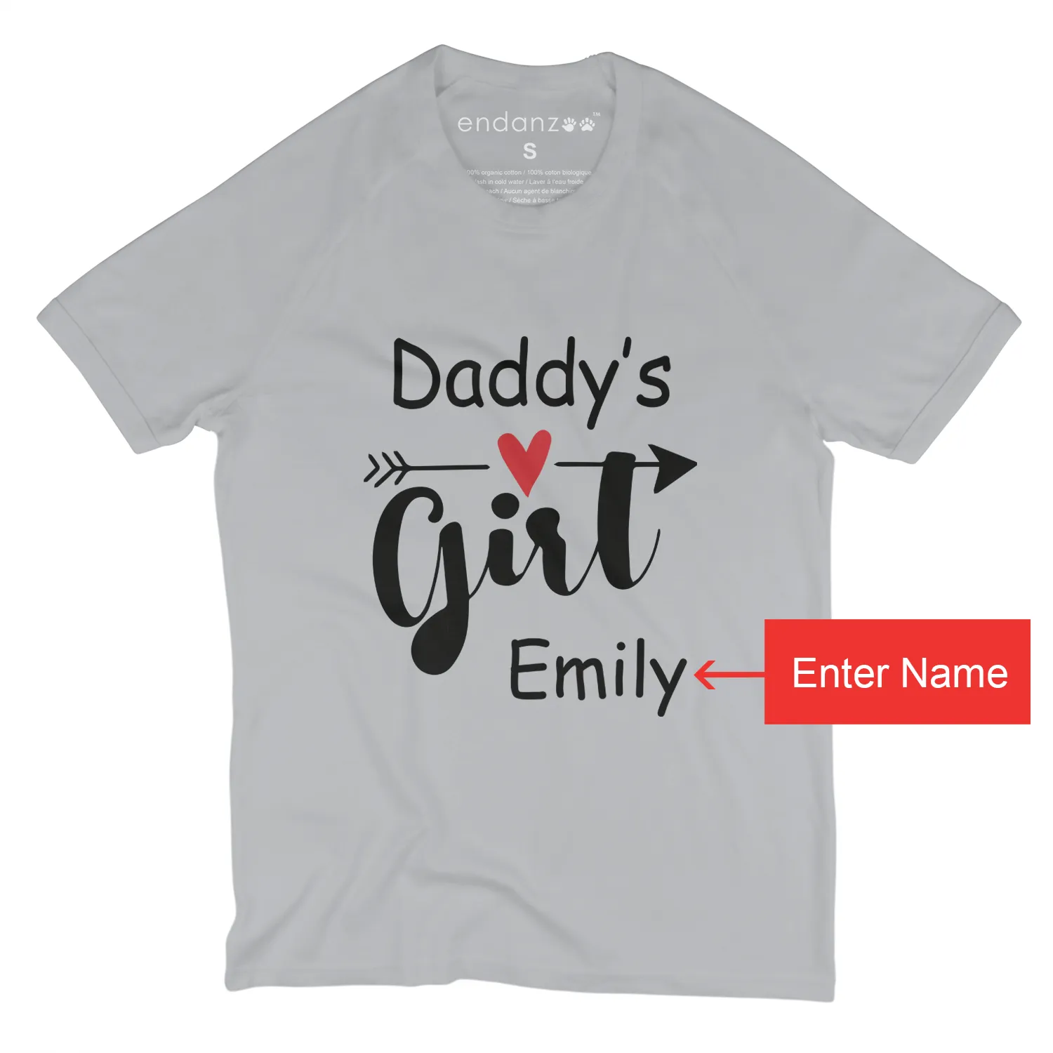 [Personalized] Matching Dad and Daughter Organic Tee Shirts - Daddy's Girl