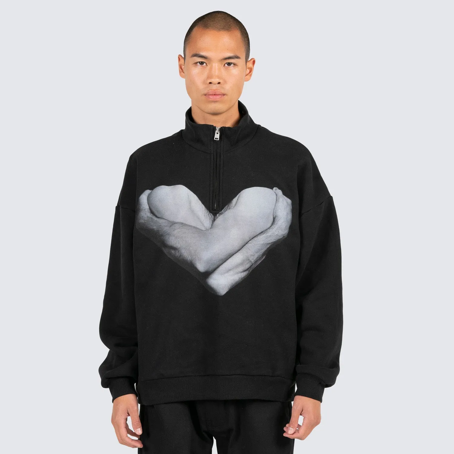 Pleasures Men Vincent Quarter Zip Black