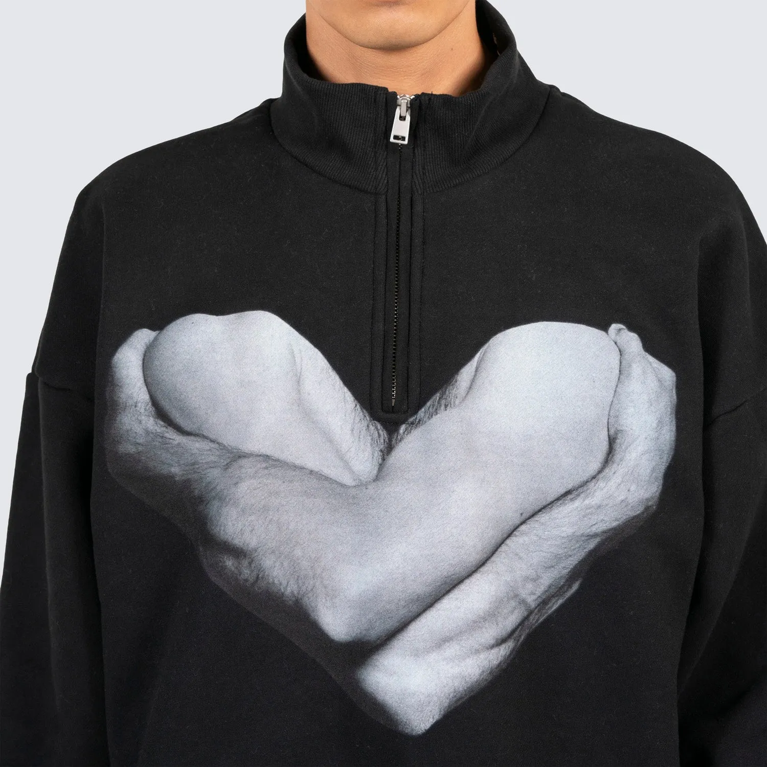 Pleasures Men Vincent Quarter Zip Black