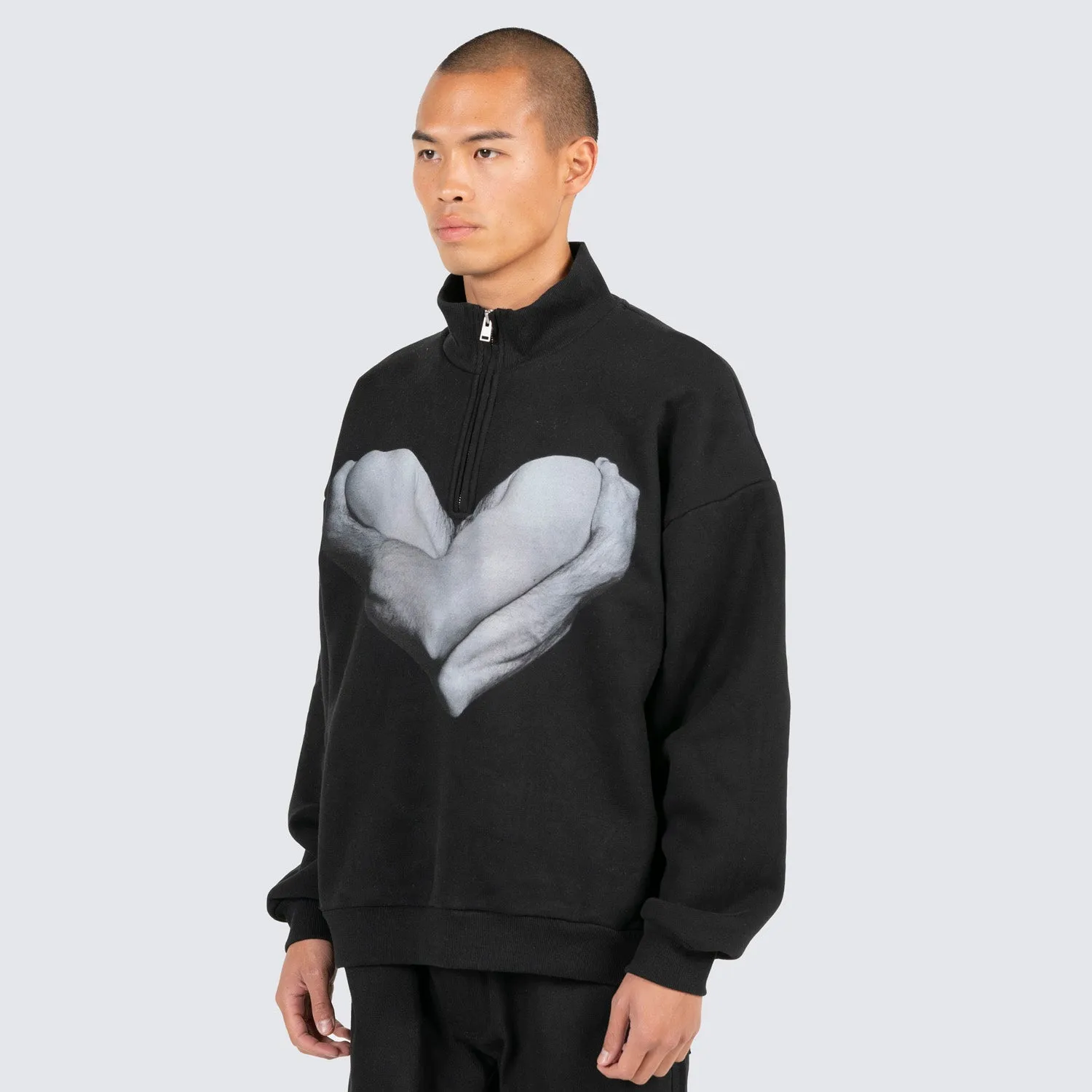 Pleasures Men Vincent Quarter Zip Black