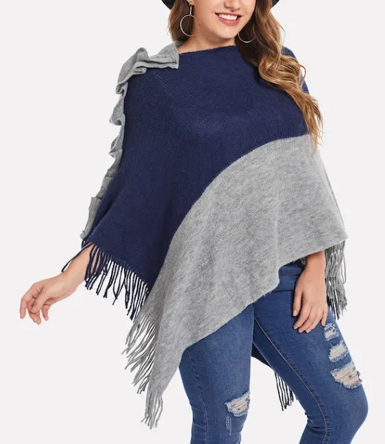 Plus Size Women's Sweater Shawl