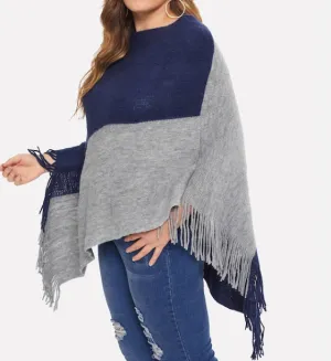 Plus Size Women's Sweater Shawl