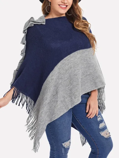 Plus Size Women's Sweater Shawl