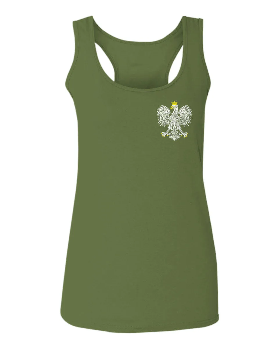Poland Pride Vintage Style Retro Polish Eagle Flag Polska Soccer  women's Tank Top sleeveless Racerback