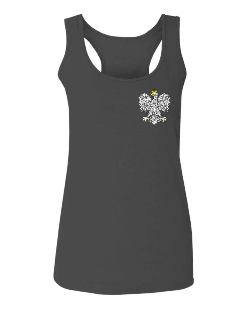 Poland Pride Vintage Style Retro Polish Eagle Flag Polska Soccer  women's Tank Top sleeveless Racerback