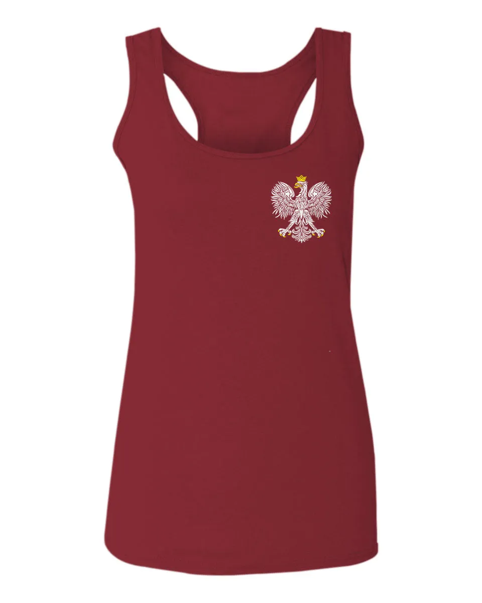 Poland Pride Vintage Style Retro Polish Eagle Flag Polska Soccer  women's Tank Top sleeveless Racerback