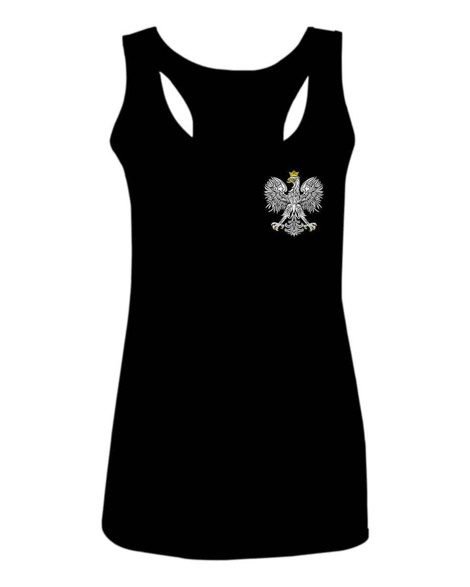 Poland Pride Vintage Style Retro Polish Eagle Flag Polska Soccer  women's Tank Top sleeveless Racerback
