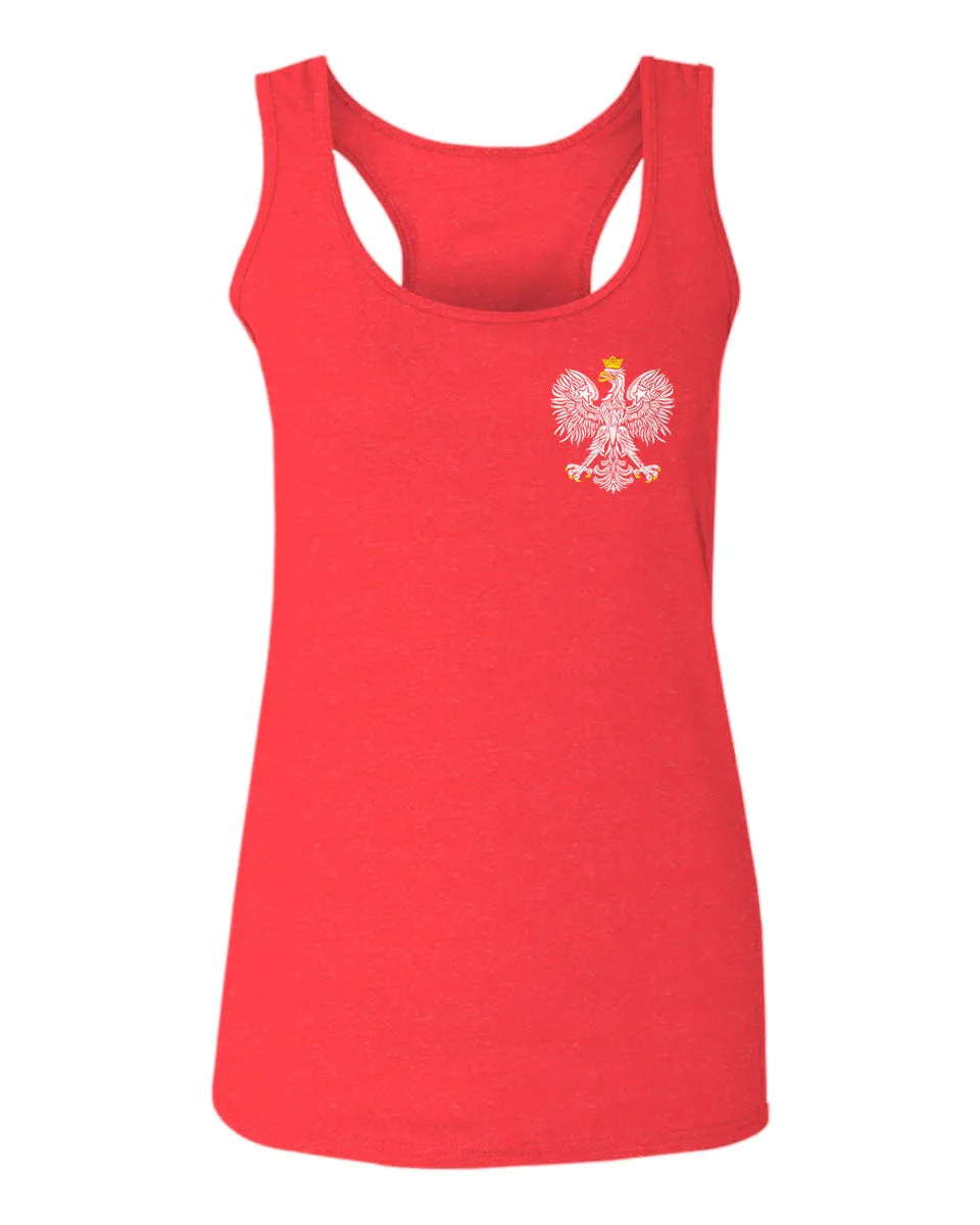 Poland Pride Vintage Style Retro Polish Eagle Flag Polska Soccer  women's Tank Top sleeveless Racerback