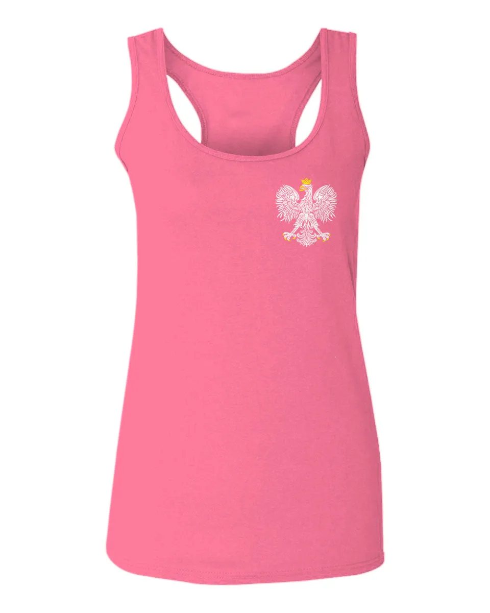 Poland Pride Vintage Style Retro Polish Eagle Flag Polska Soccer  women's Tank Top sleeveless Racerback