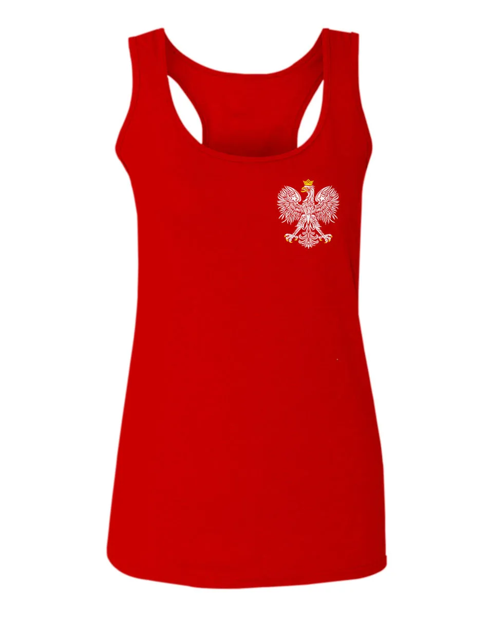 Poland Pride Vintage Style Retro Polish Eagle Flag Polska Soccer  women's Tank Top sleeveless Racerback