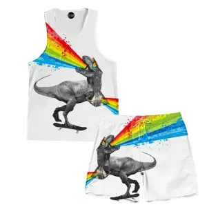 Prism T-Rex Tank and Shorts Rave Outfit