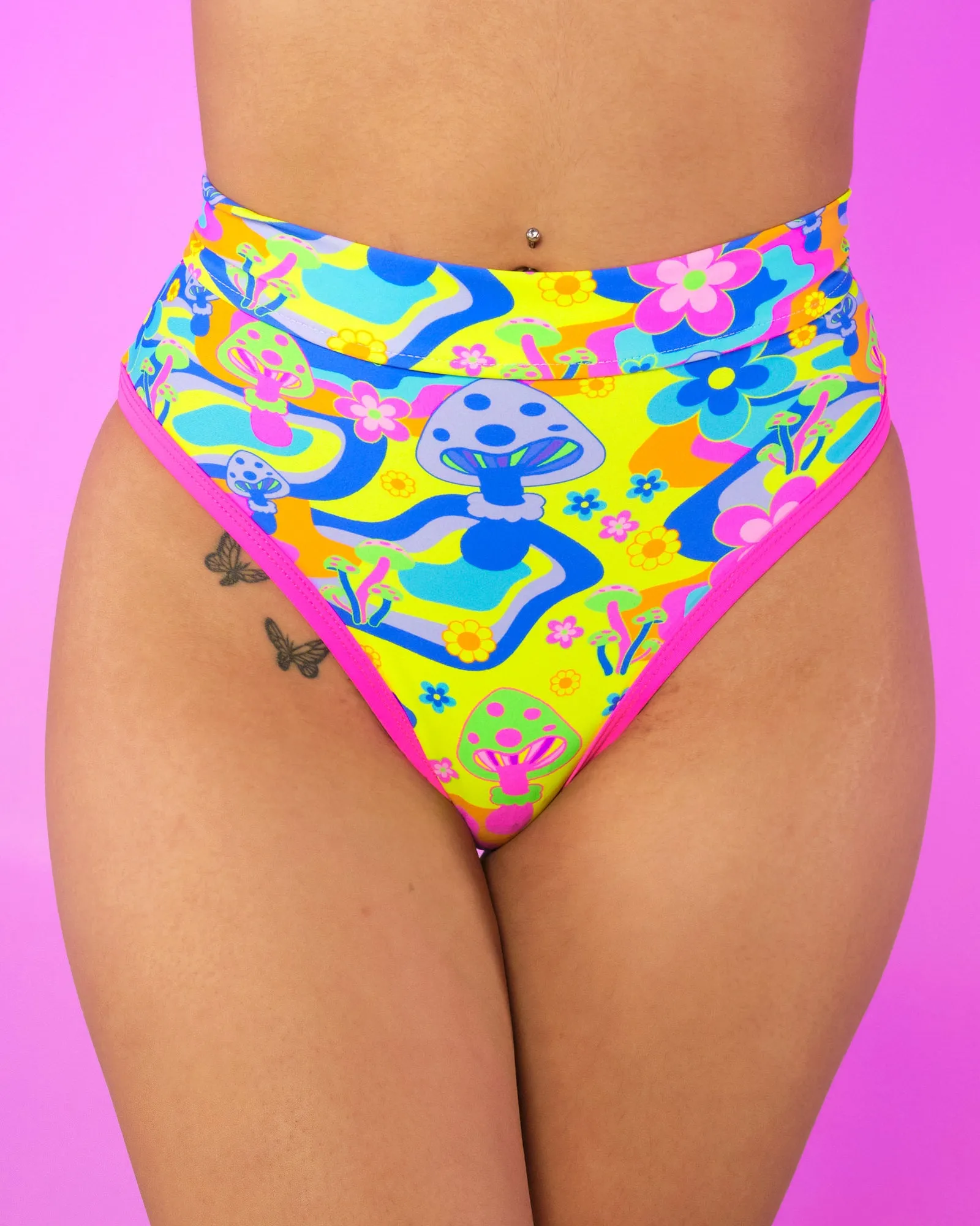 Psychedelic Psilocybin Scrunch Back Shorts